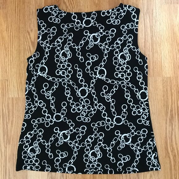 Nine West Chain Print Abstract Sleeveless Blouse Size S Bundle of Office Tops - Picture 5 of 13